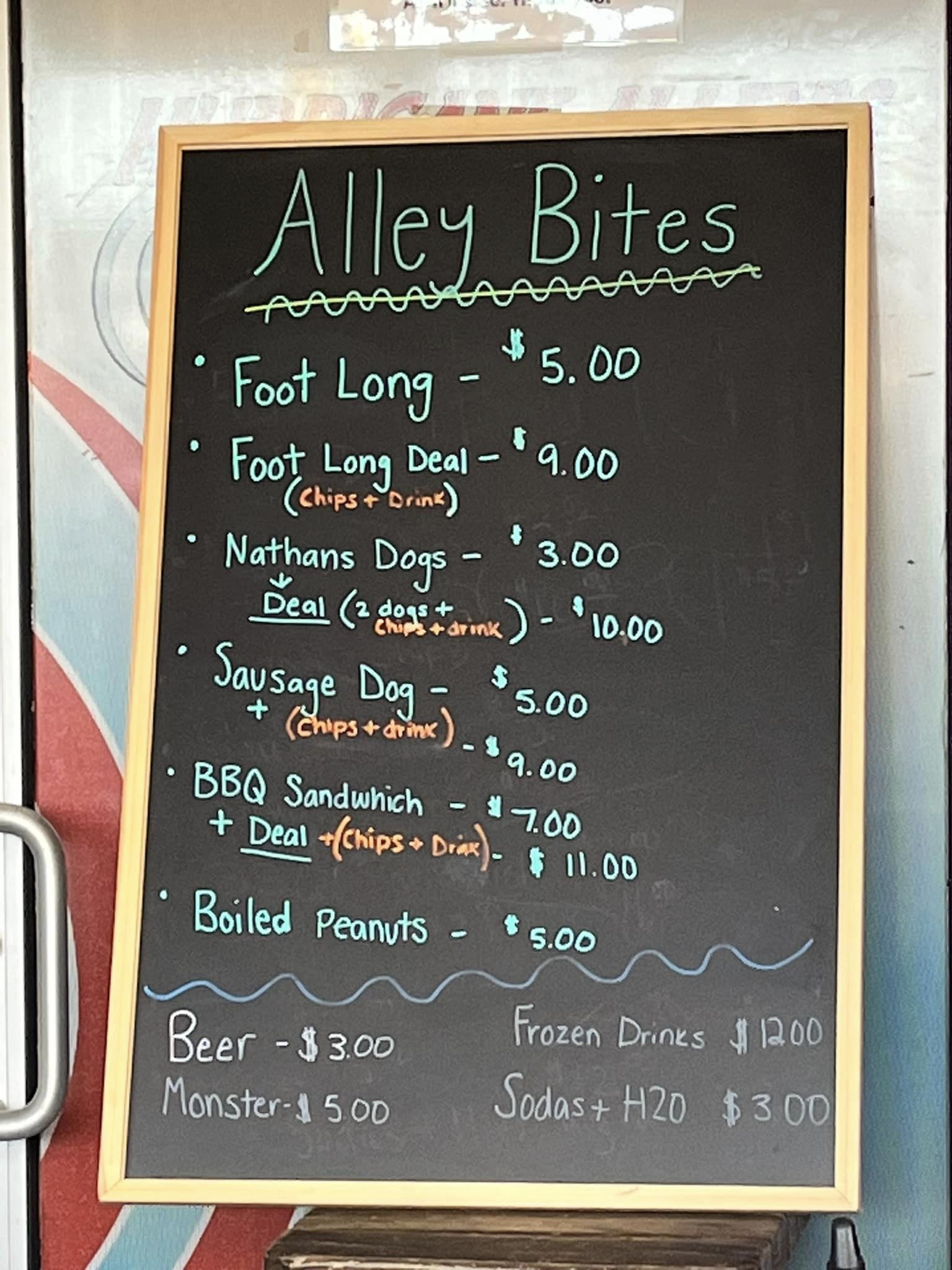 Alley Bites Menu