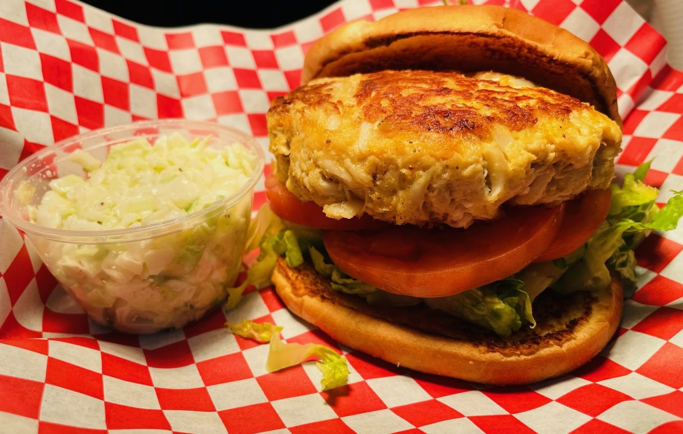 Food Crab Cake Sandwich